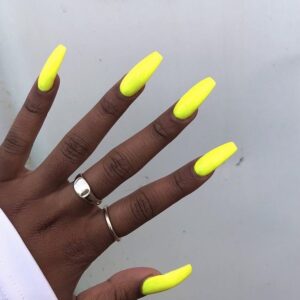 长芭蕾系列荧光黄外贸款穿戴甲成品假指甲美甲贴片指甲贴片甲片