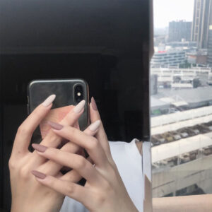 Chocolate Milkshake Mandarin Nail Wearable Nail Art Fake Nail Patch Nail Patch Waterproof Removable Nail Patch