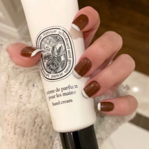 焦糖法式秋冬穿戴美甲假指甲可拆卸甲片指甲贴片美甲贴片防水甲片