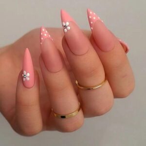 甲片批发法式小花水钻美甲贴片穿戴甲批发美甲贴片穿戴甲甲片成品