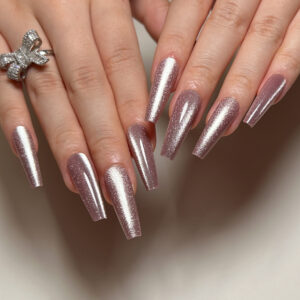 穿戴式指甲片雾霾紫色猫眼甲片成品批发美甲片成品可拆卸高级nail