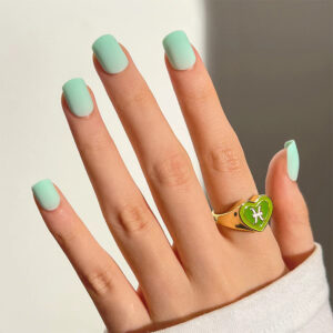 穿戴甲批发成品马卡龙色系薄荷绿可拆卸美甲磨砂甲片穿戴式美甲