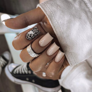 义乌美甲假指甲指甲片欧美豹纹穿戴甲美甲片穿戴式指甲贴甲片批发