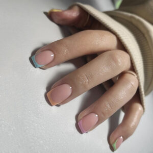 穿戴甲甲片五色法式简约穿戴美甲成品甲片指甲贴可拆卸甲片nails