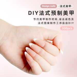 预制法式美甲免底色磨砂亮面美甲店专用甲片手工穿戴甲美甲片批发