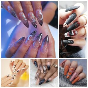 万圣节合集长款穿戴甲成品 press on nail假指甲美甲贴片指甲贴片