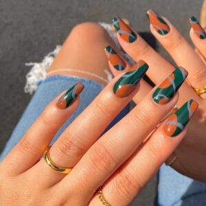 Cores conflitantes unhas de desgaste Unhas com linhas francesas Unhas postiças Unhas personalizadas nail art adesivos Unhas transfronteiriças Unhas no atacado