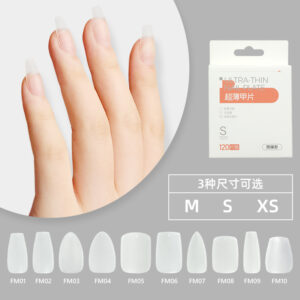 120片盒装指甲片免刻磨手工穿戴甲专用甲片批发美甲店分码美甲片