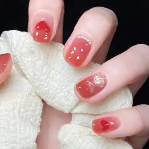 冰糖小熊可爱穿戴美甲成品假指甲美甲贴片厂销指甲贴片可拆卸甲片