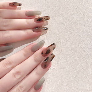 穿戴甲甲片琥珀金箔晕染美甲甲片批发穿戴甲专用甲片穿戴美甲