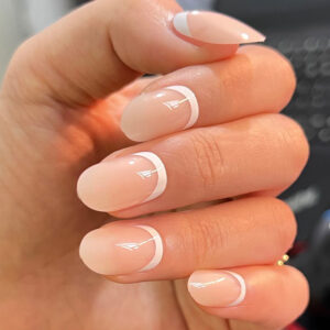 穿戴甲甲片批发简约白色法式美甲成品假指甲甲片press on nails